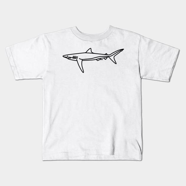 Blue Shark Kids T-Shirt by Radradrad
